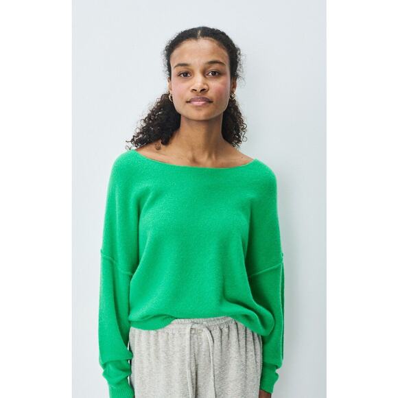 American Vintage Sweaters - American Vintage Damsville Boatneck Sweater Jumper Emerald Green XS/S Cozy Luxe